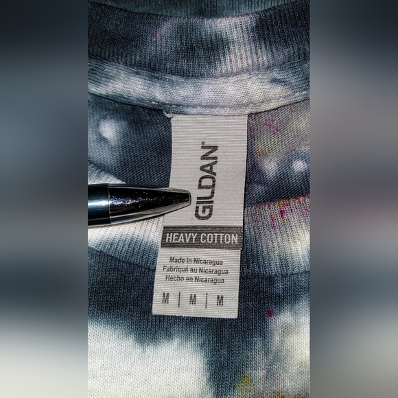 Black, Gray & Black Cherry Liquid Tie Dye T Shirt ~ Sz M - Picture 3 of 3